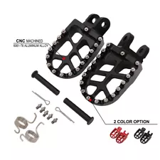 Foot Pegs Foot Pedals Rest CNC For CR80R/85R XR250R KLX250/650 Dirt Bike Black (For: Honda)