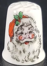 Santa Clause Sandford Bone China Made England Vintage Sewing Thimble Antique