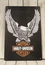 Harley Davidson Motorcycles Tin Metal Poster Sign Vintage Style Eagle Logo 97