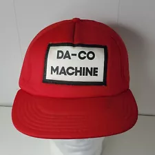 VTG Da-Co Machine Patch Fabrication Company Snapback Hat Full Foam Trucker Cap