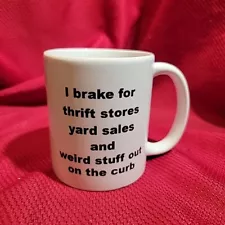 YARD GARAGE SALE Thrifting Reseller COFFEE MUG cocoa novelty funny white ceramic