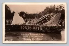 Sinking the TITANIC Parade Float RPPC Pasadena California Rose Bowl Photo 1934