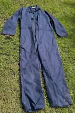 Mens Coverall Large Long Sleeve Jumpsuit Workwear Mechanic Uniform Navy Blue