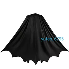 New Bruce Wayne Batman Cosplay Cape Michael Keaton Version Faux Leather Cloak