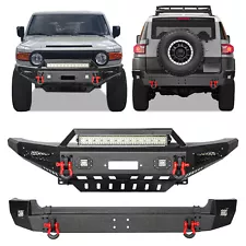 For 2007-2014 Toyota FJ Cruiser Front/Rear Bumper W/Winch Plate&LED Lights Used