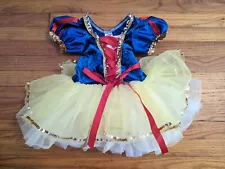 Costume Snow White Tutu Childs XS Enchanted Princess Gold Sequins