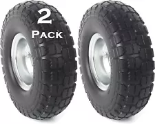 Solid Rubber Tire Wheels Non-Rubber Tires for Garden Wagon Cart Hand Truck 4.10