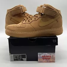 Size 12 - Nike Air Force 1 '07 Mid Flax Wheat Suede (DJ9158-200)