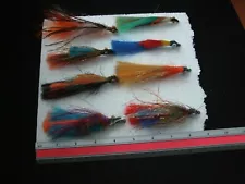 COLLECTION OF LARGE HAND MADE PIKE FLIES.SOME MAY BE UNUSED. (696)