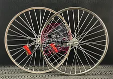 SCHWINN STYLE FRONT OR COASTER CHROME WHEEL W/LINER 36 SPOKE 12G FITS S2 TIRES.