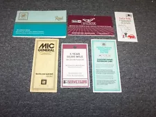 1985 Buick Regal Coupe Original Owner Owner's Operator Manual Set 3.8L 4.3L V6