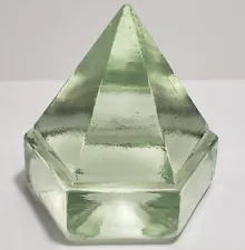 Clear Glass 5"x5" Ship Deck Prism Paperweight