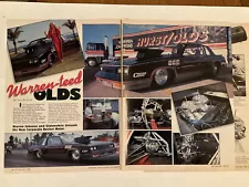 Warren Johnson Pro Stock Hurst Olds NHRA Rocket Motor 1983 Print Article AR3