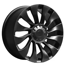 4 x 20 inch 5x114.3 9J ET35 Turbine satin black wheels for Tesla Model 3