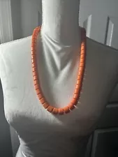 Plastic Coral Beaded Necklace Handmade African Cultural Jewelry for Men, Women