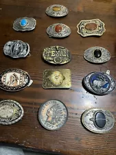 Lot of 13 Vintage Western Belt Buckles