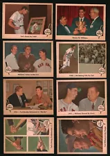 1959 Fleer Baseball - Ted Williams - 15 Card Lot - Thorpe - Ruth - Ted Williams