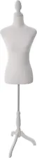 Used Female Dress Form Pinnable Mannequin Body Torso with Tripod Base Stand