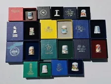 Vintage NIB Lot of 11 Porcelain THIMBLES Collection Mix Brands Japan Portugal