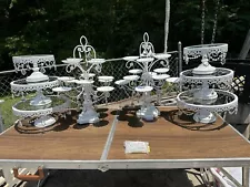 White Metal & Glass Cupcake Stand Display - PERFECT FOR WEDDINGS!