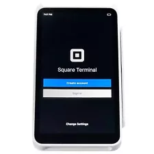 Square Terminal Credit Card Payment White For USA (WORKS/MISSING RECEIPT TRAY)