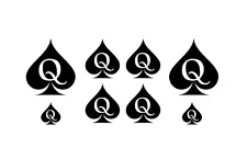 temporary queen of spades tattoos for sale