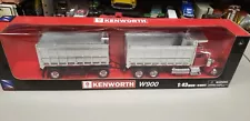 NEW RAY KENWORTH W900 1:43RD SCALE TANDEM DUMP TRI-AXLE W/TRAILER!!! NOS 15223