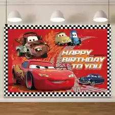 Racing Car 5x3 ft Backdrop for Kids Birthday Party Cake Table Decor Background