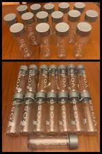 15 VOSS Water Bottles Plastic Gray Lids Crafts Storage EMPTY 500 ml; 16.9 ounces