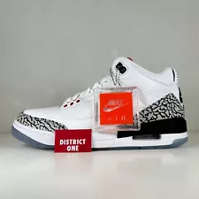 Air Jordan 3 Retro NRG Free Throw Line White Cement - Size 8.5 - 923096 101