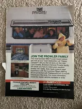 1990 Prowler Travel Trailer Ad By Fleetwood Camper RV