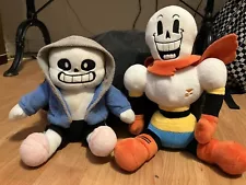 Undertale Sans and Papyrus Plush Figure Statue 2PCS Set Kids Stuffed Soft Toy