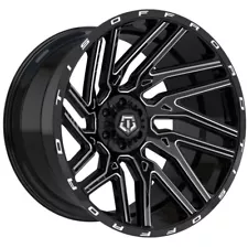 (1) One 20x12 TIS 554BM Black Milled Rims Wheels Fit 6 lug Chevy GMC F150 Sale