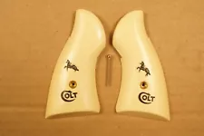 Grips For Colt Trooper With Colt Logo With Screw-New/Reproduction