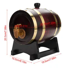 1.5 , 3 , 5 ，10 liters Vintage Wood Oak Timber Wine Barrel For Beer Whiskey Rum