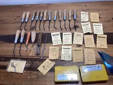 Vintage Dem-Bart Brownells Gun Stock Checkering / Carving Tools Gunsmith +Spring