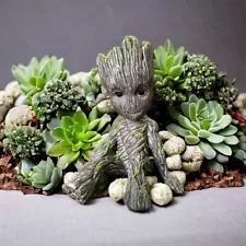 Miniature Fairy Garden Sitting Groot Figurine PVC Statue Groot in for Kids Home