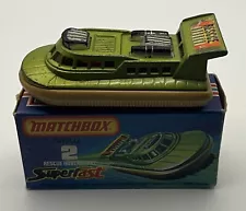 New Listing1976 Matchbox Lesney Superfast Rescue Hovercraft #2 With Original Box