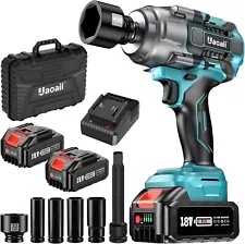 UAOAII 1300Nm(960ft-lbs) Cordless Impact Wrench for Truck RV Maintenance Duty