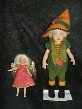 2007 PETER PAN DJ DOLL + TINY TINK KISHLET DOLL by HELEN KISH ~ VVGC ~ RILEY