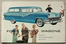 FORD STATION WAGONS Range USA Car Sales Brochure For 1956 #FD-7573