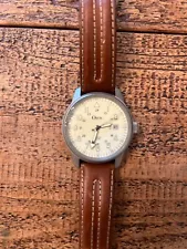 Orvis 5 atm Mens leather automaic watch