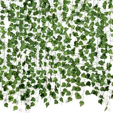 Fake Vines for Room Decor(12 Pack 84 Feet) Aesthetic Artificial Plant Green