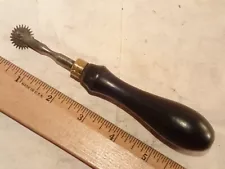 Vintage Leatherworking Wheeled Stitching Pricking Tool w/ Ebonized Handle