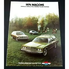 Chevrolet 1974 Wagon Dealer Sales Brochure Caprice Chevelle Vega Original