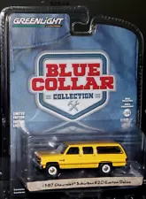 Yellow 1987 Chevrolet Suburban c20 1/64 Scale Diecast Model Toy Car Greenlight