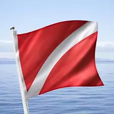 Dive Flag 20" x 24 for Snorkeling Use with Float, Buoy, Boat, Flagpole