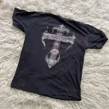 Counts Kustoms Las Vegas T-Shirt Adult Large Black Cross Original Skull Y2K Goth