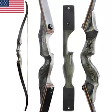 60" Hunting Recurve Bow 20-60lbs Limbs Takedown Wooden Archery Target Shooting