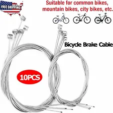 10X Bicycle Bike Brake Cables Stainless Steel Front Rear Inner Wire 5.6ft / 1.7m